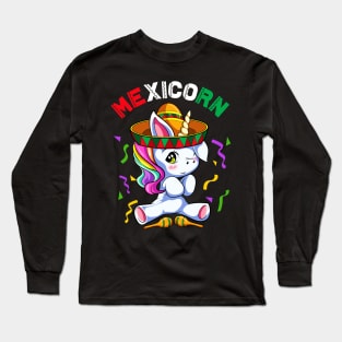 Mexicorn Unicorn Cinco de Mayo Mexican Mexico Long Sleeve T-Shirt